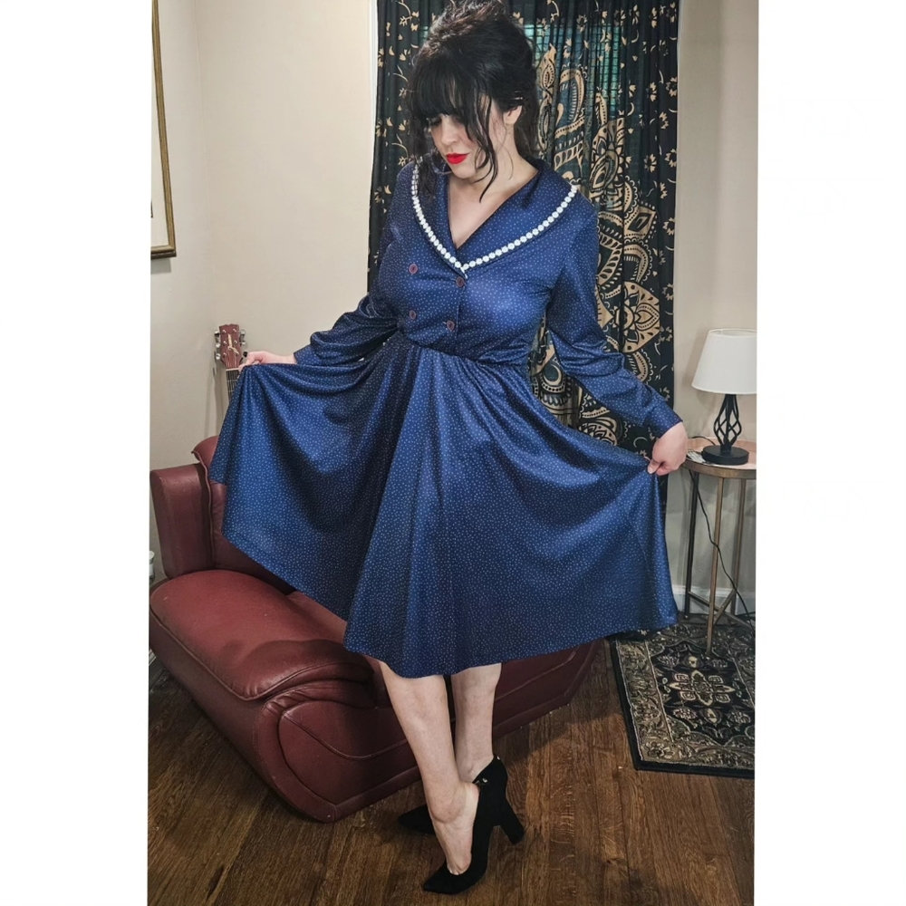 "In A Carol" Vintage 1970s does 1930s-inspired Dress